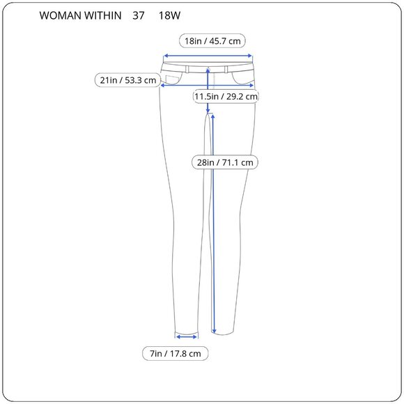 Woman Within Jeans 18W Plus Medium Wash Blue Straight Leg Pull On SL74E - Picture 2 of 10